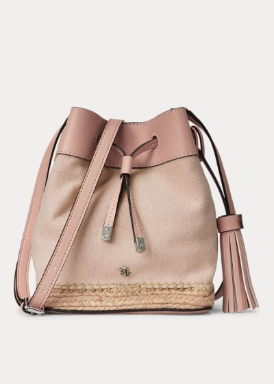 Bolsa Ralph Lauren Mujer Rosas - Canvas Mini Debby Drawstring - CYKFU9685